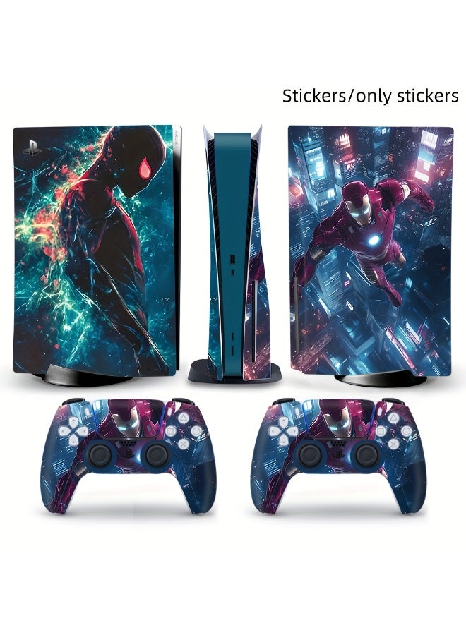 Spider-Man themed for Playstation 5 console sticker set - Premium vinyl stickers - Waterproof, dustproof and scratch-resistant protection with eye-catching illustration design Stickers/Only Stickers - Image 1